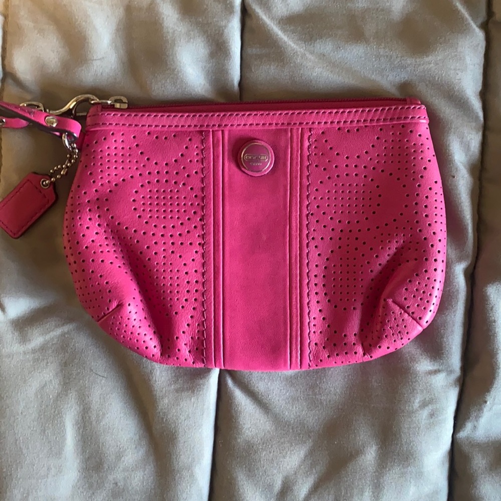 Coach pink wristlet